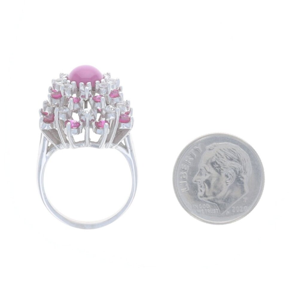 White Gold Lab-Created Star Ruby Lab-Created Ruby… - image 5